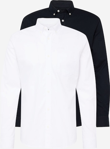 Only & Sons Slim fit Button Up Shirt 'ALVARO' in Black: front