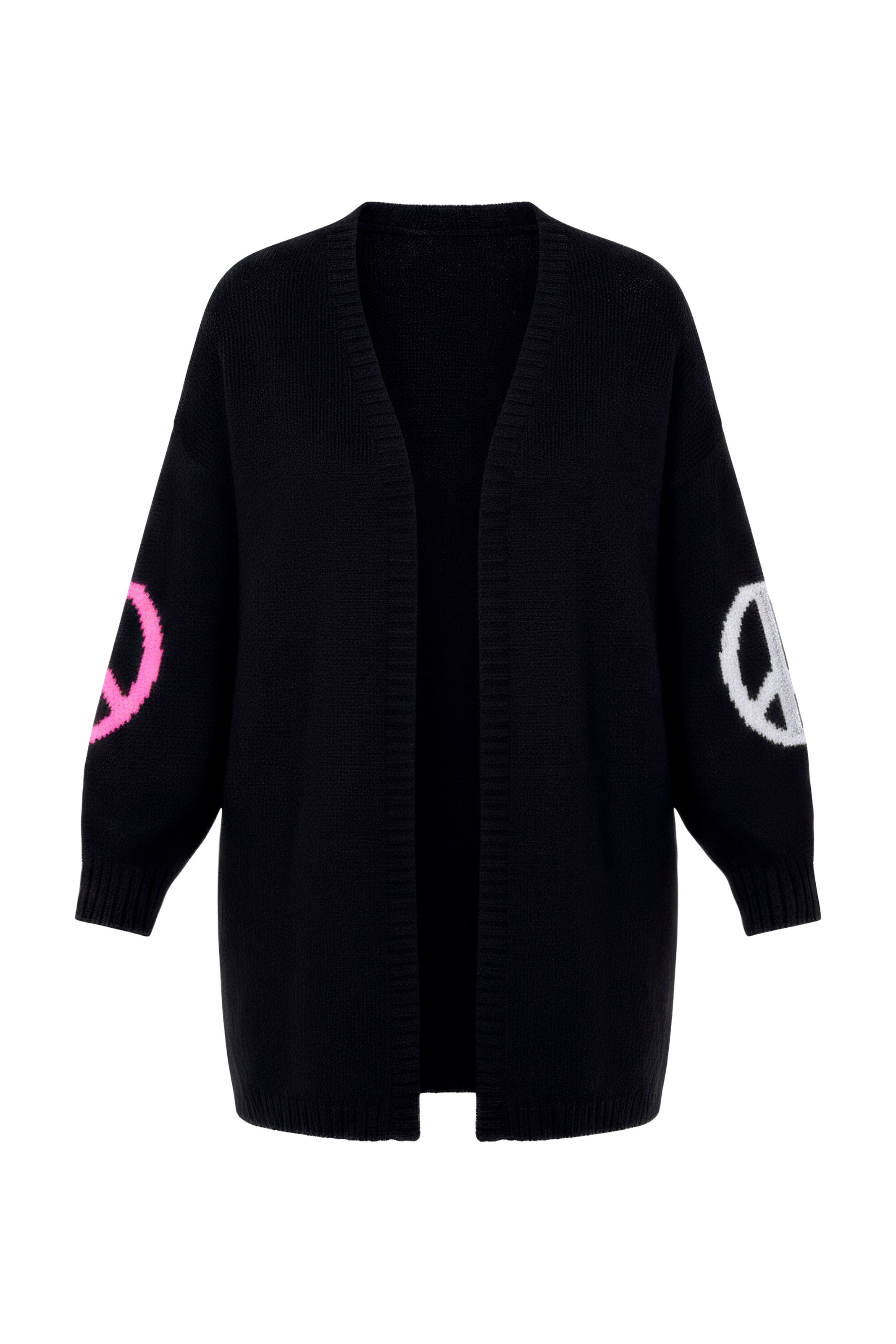 Angel of Style Knit cardigan in Black: front