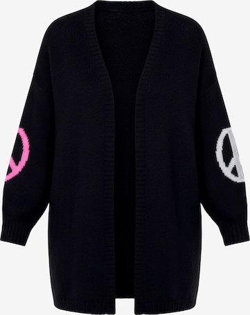 Angel of Style Knit cardigan in Black: front