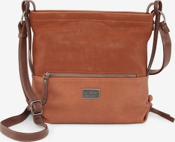 TOM TAILOR Crossbody Bag 'Elin' in Brown: front