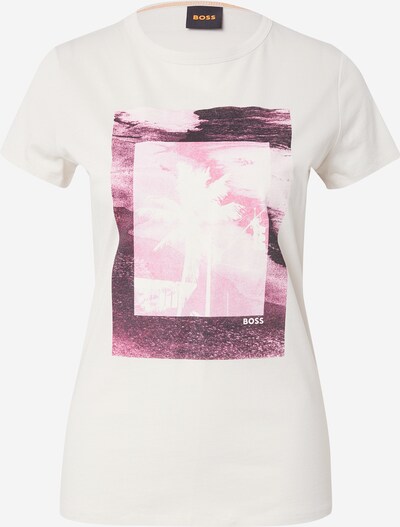 BOSS T-Shirt 'Elogo' in beere / rosa / weiß, Produktansicht