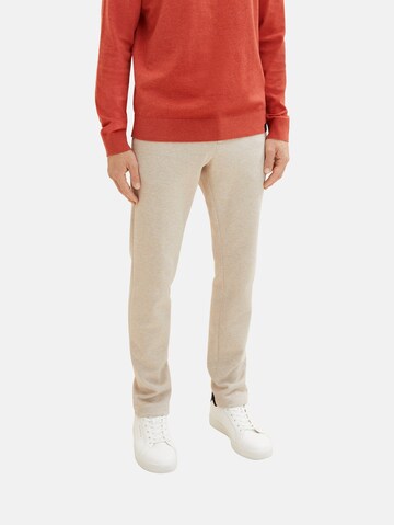 TOM TAILOR Slimfit Hose 'Travis' in Beige: Vorderseite