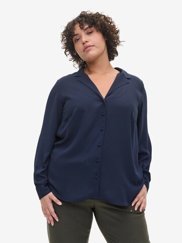 Zizzi Blouse 'Elucia' in Blauw: voorkant