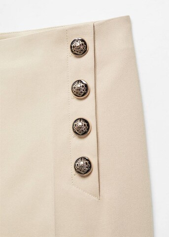 MANGO Slimfit Pantalon 'Botones' in Beige