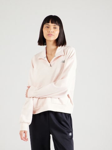 new balance - Sweatshirt de desporto em rosa: frente