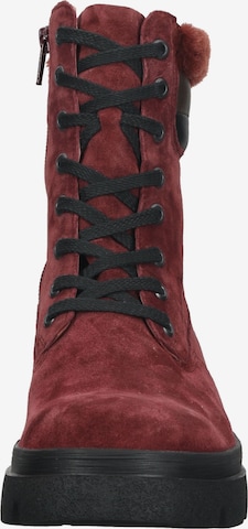 THINK! Lace-Up Ankle Boots in Red