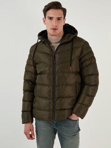 Buratti Winter Coat in Green: front