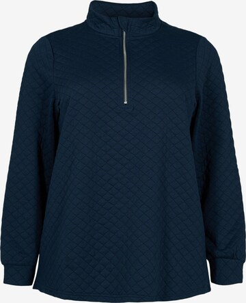 Zizzi Sweatshirt 'Mamila' in Blauw: voorkant