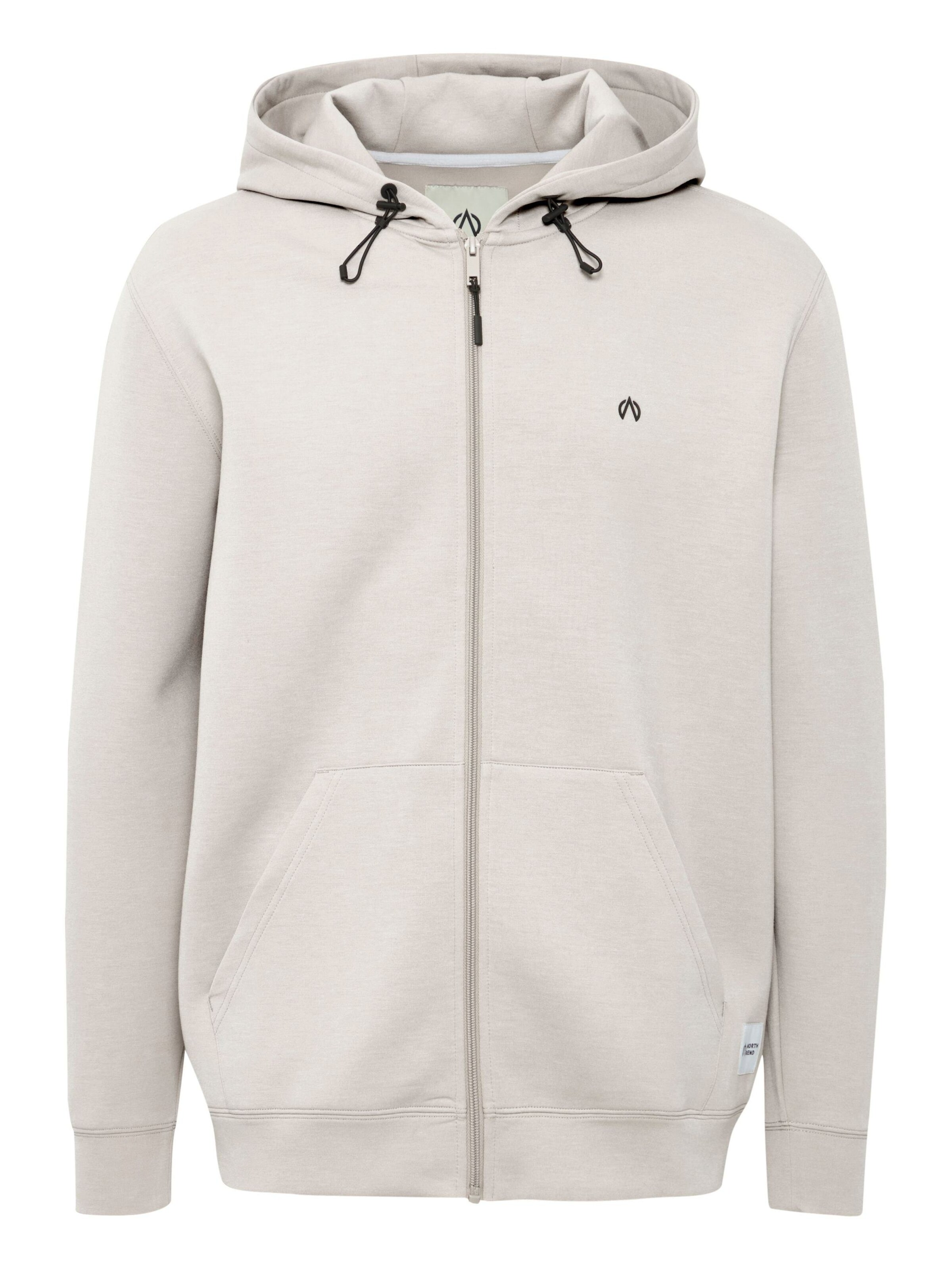 North Bend Sweatjacke 'Taro' in Grau: Vorderseite