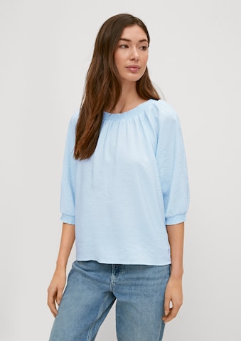 Camicia da donna di comma casual identity in blu: frontale