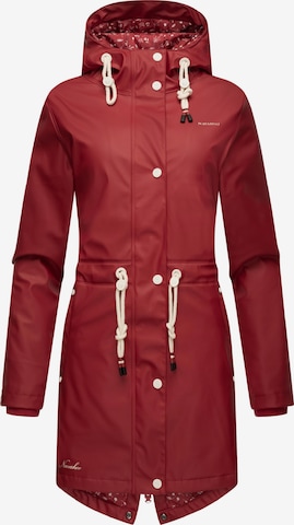 NAVAHOO Weatherproof jacket 'Flower of Ocean' in Red: front