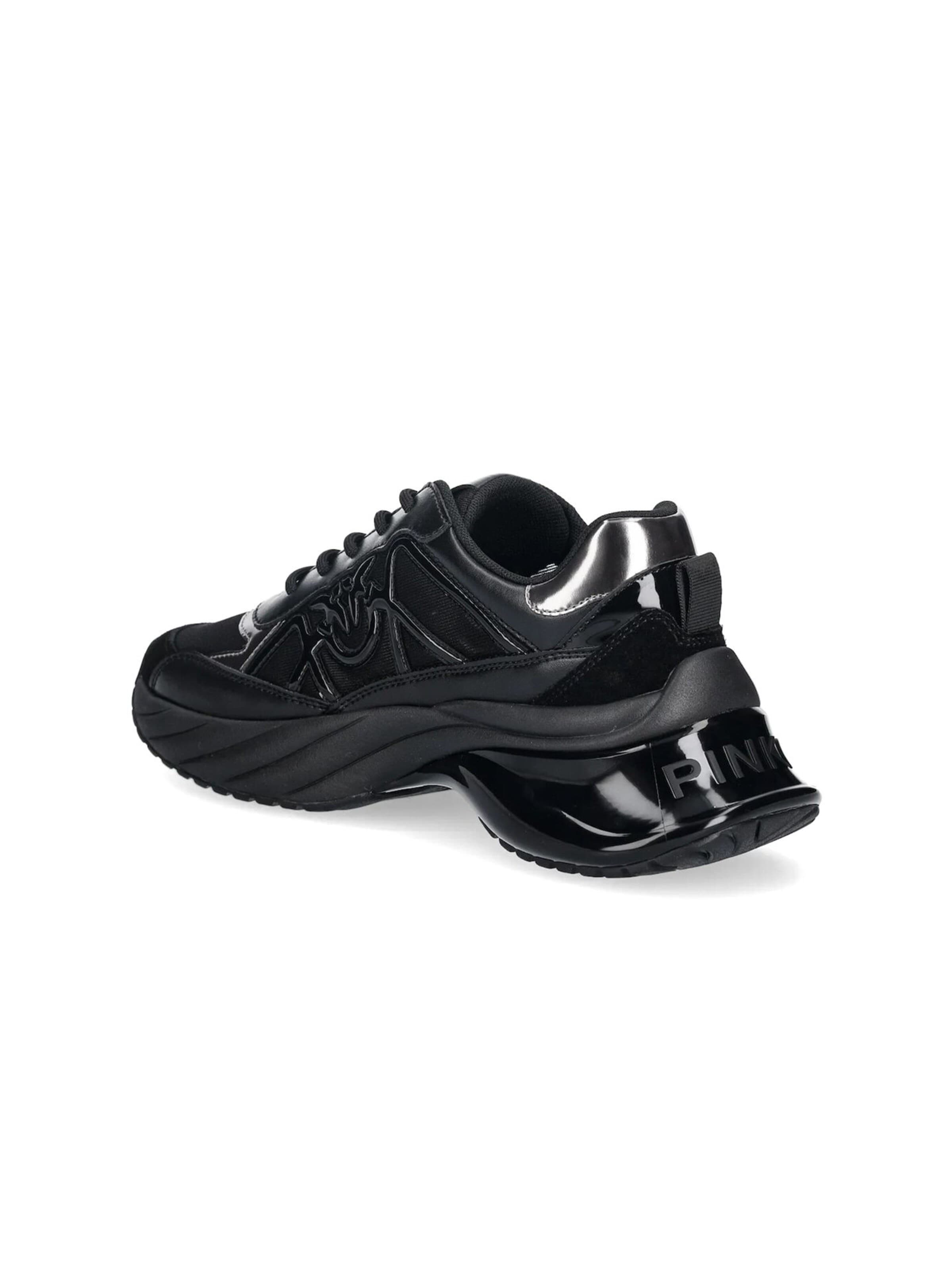 PINKO - Zapatillas deportivas bajas 'Ariel 33 - Sneaker Calf Leather/Net/Cow Suede' en negro