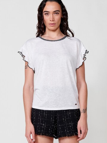 T-shirt KOROSHI en blanc : devant