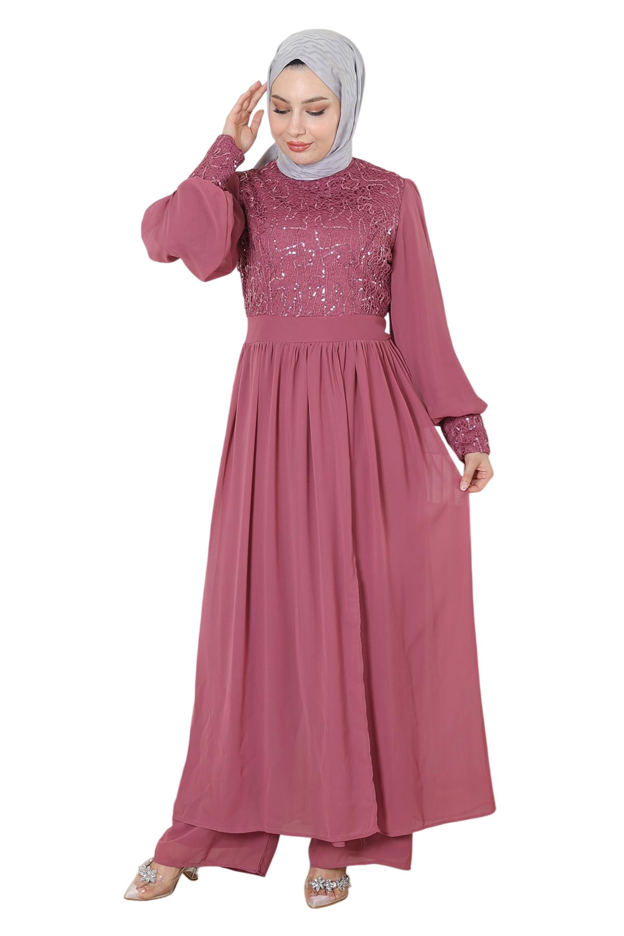 MODAMIHRAM Broekpak in Roze: voorkant