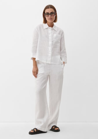 Wide Leg Pantalon s.Oliver en blanc