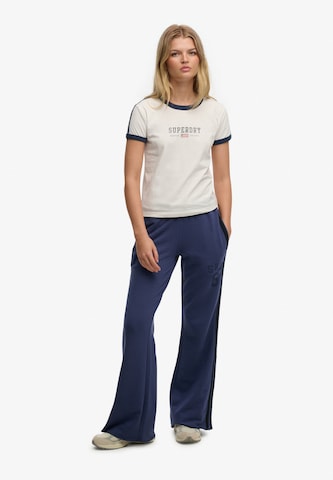 Superdry Flared Pants 'Athletic Essentials' in Blue