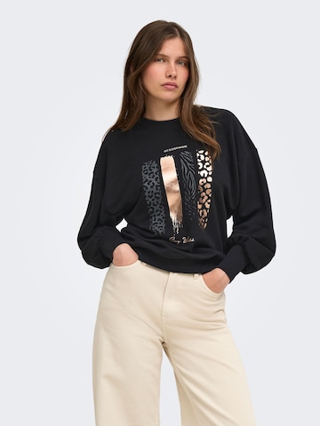 ONLY Sweatshirt 'ONLBROOKY' in Black: front