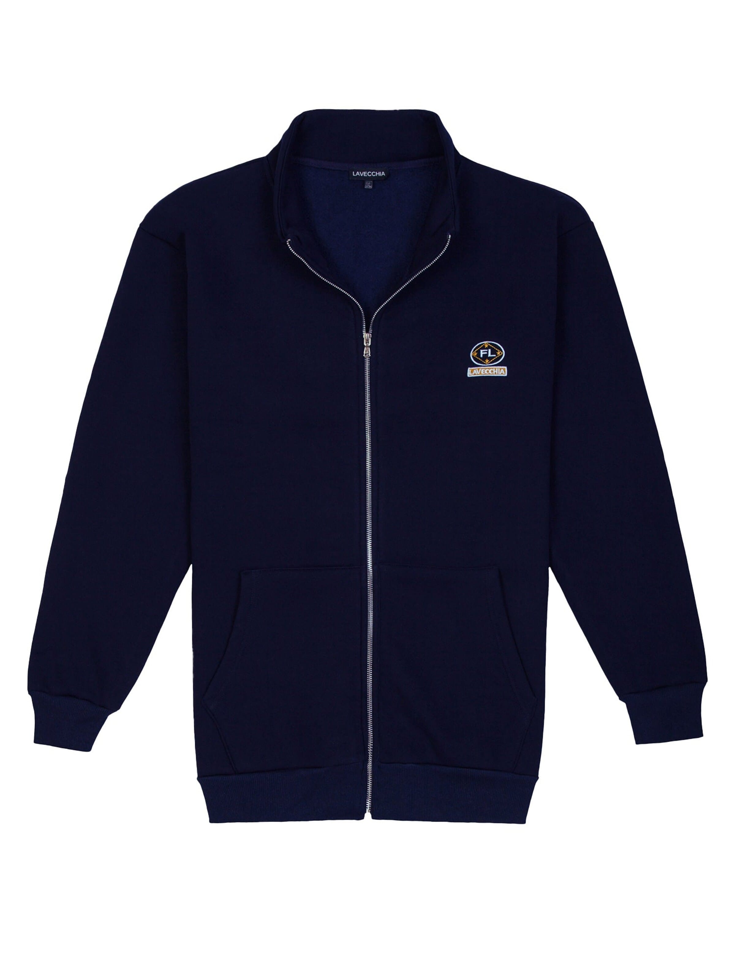 Lavecchia - Sudadera con cremallera 'LV-2027 Übergrößen' en azul: frente