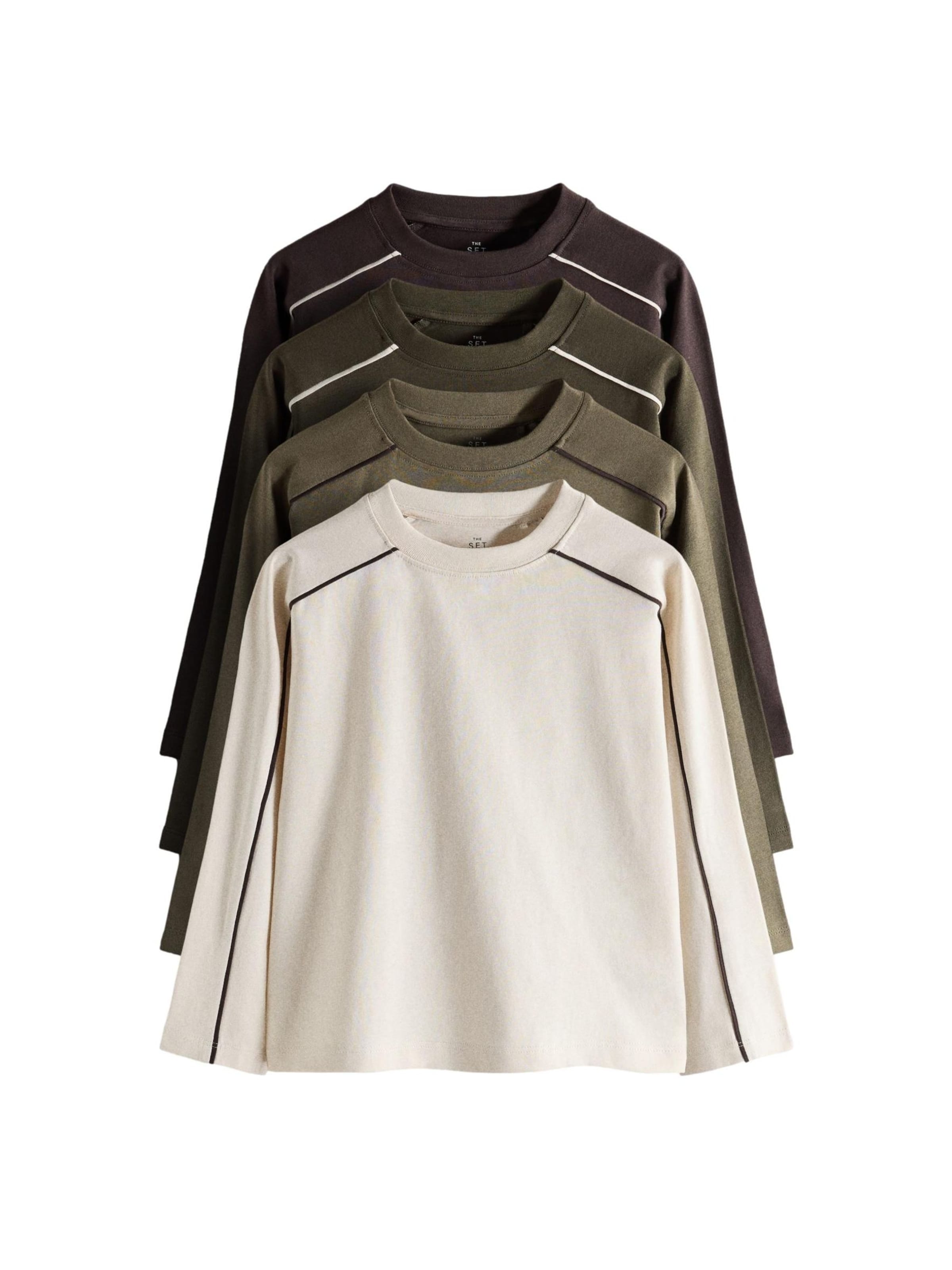 The Set Camiseta en 98 en taupe / oliva / negro, Vista del producto