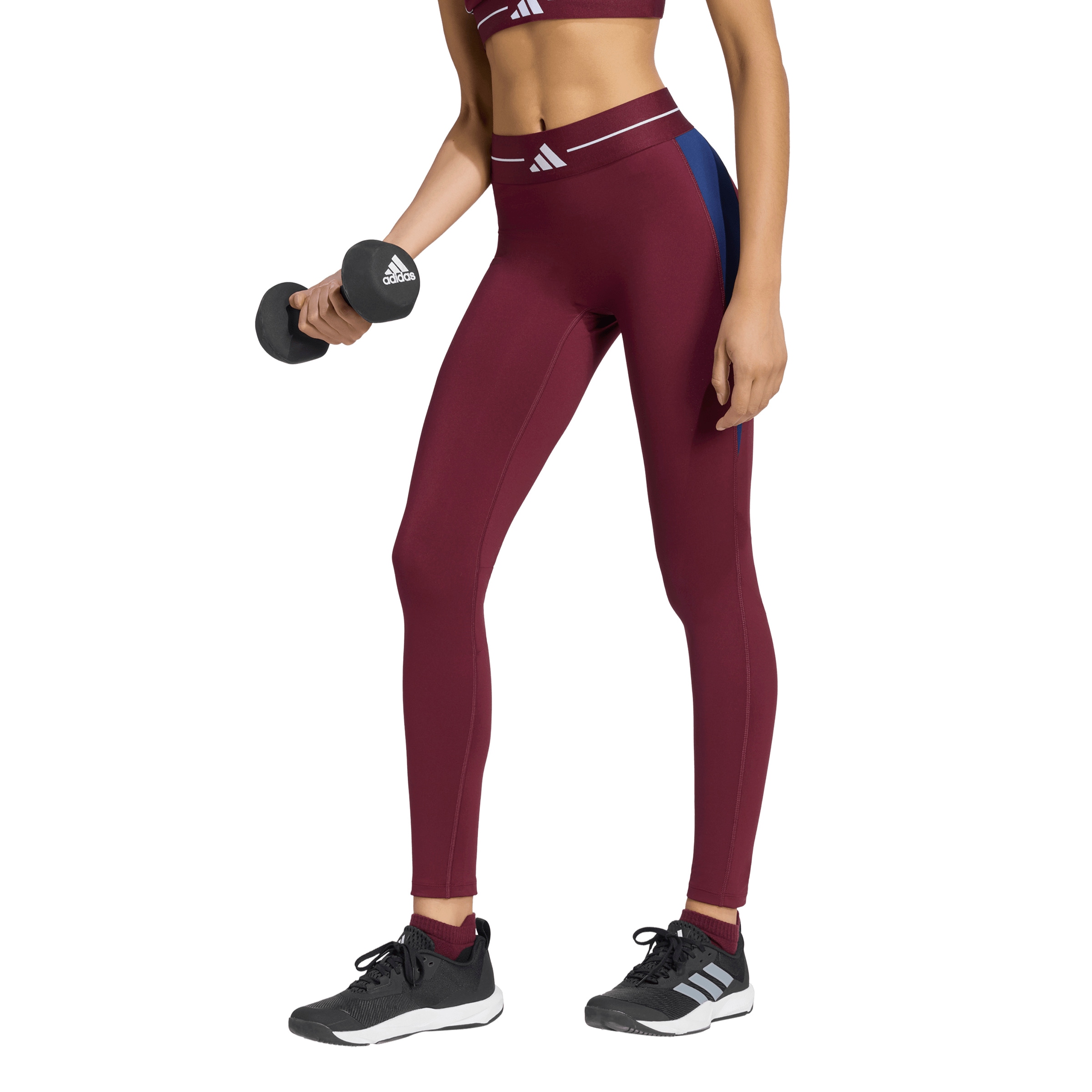ADIDAS PERFORMANCE Skinny Fit Спортен панталон 'HYG DNA' в кафяво: отпред
