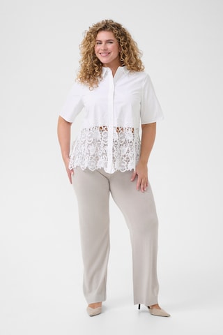 KAFFE CURVE Bluse 'Nalia' i hvid
