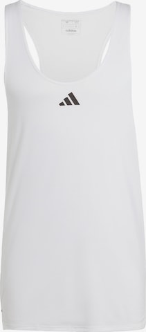 ADIDAS PERFORMANCE Функционална тениска 'Workout Stringer' в бяло: отпред