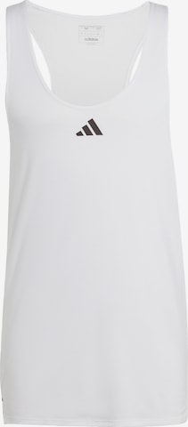 T-Shirt fonctionnel 'Workout Stringer' ADIDAS PERFORMANCE en blanc : devant