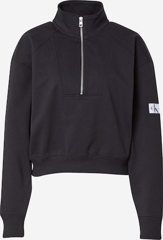 Calvin Klein Jeans Sweatshirt in Zwart: voorkant