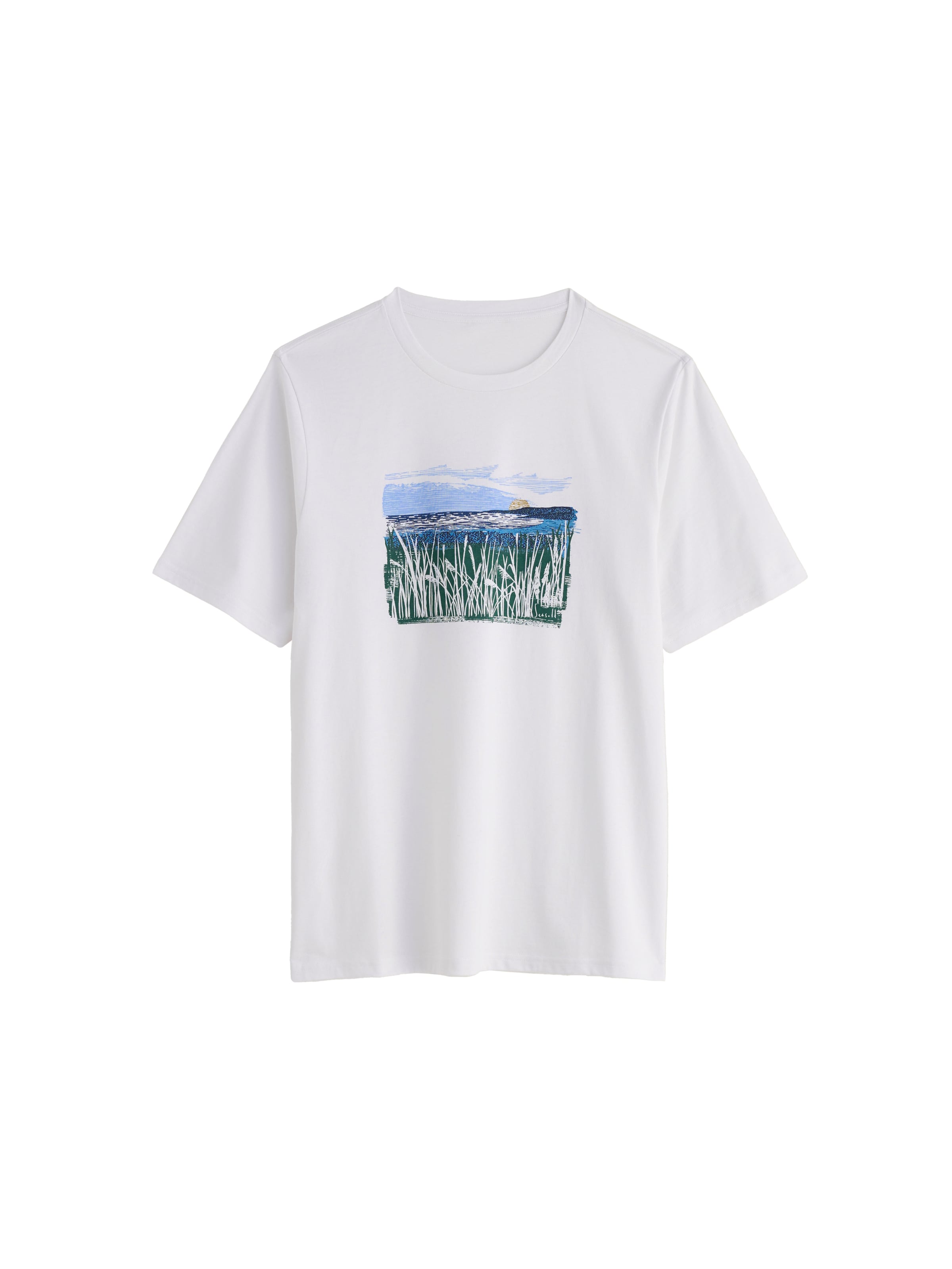 Seasalt Cornwall T-Shirt 'Midwatch' in Weiß: Vorderseite