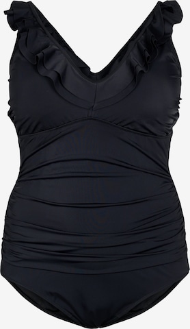 Bustino Costume intero 'Skitrin' di Swim by Zizzi in nero: frontale