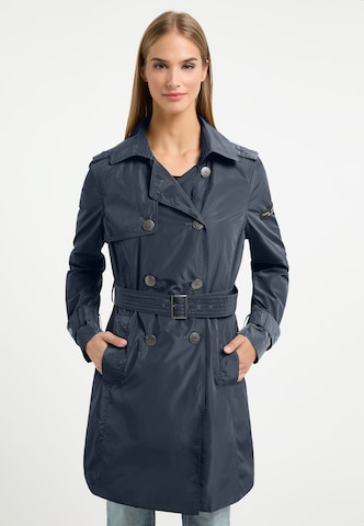 Frieda & Freddies NY Between-Seasons Coat 'Nadina' in Blue: front