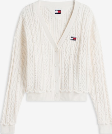 balta Tommy Jeans Kardiganas: priekis