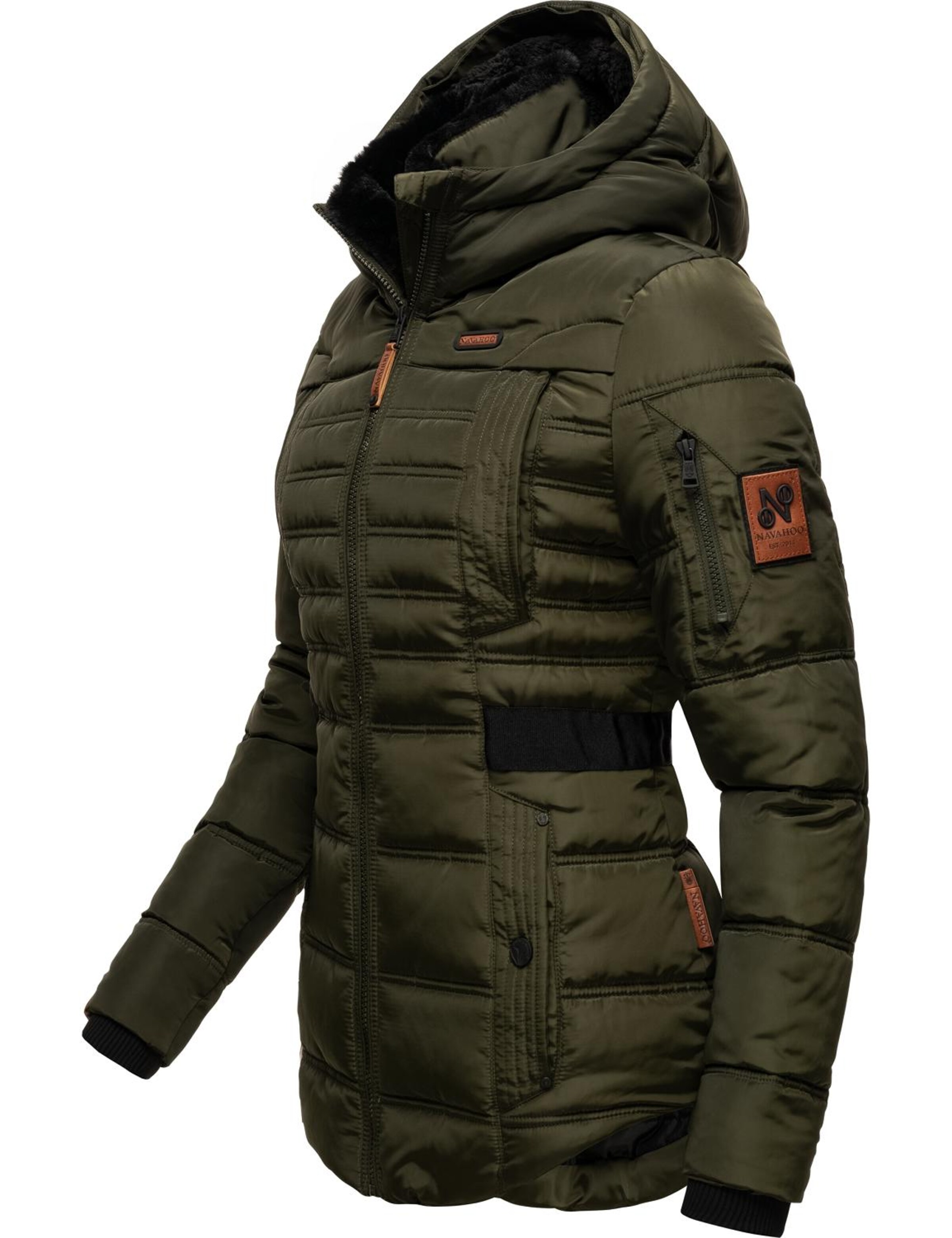 Navahoo Elva, Winterjas Voor Dames, Gewatteerde Jas, Maten XS XXL Zwart Xxl 2913262571