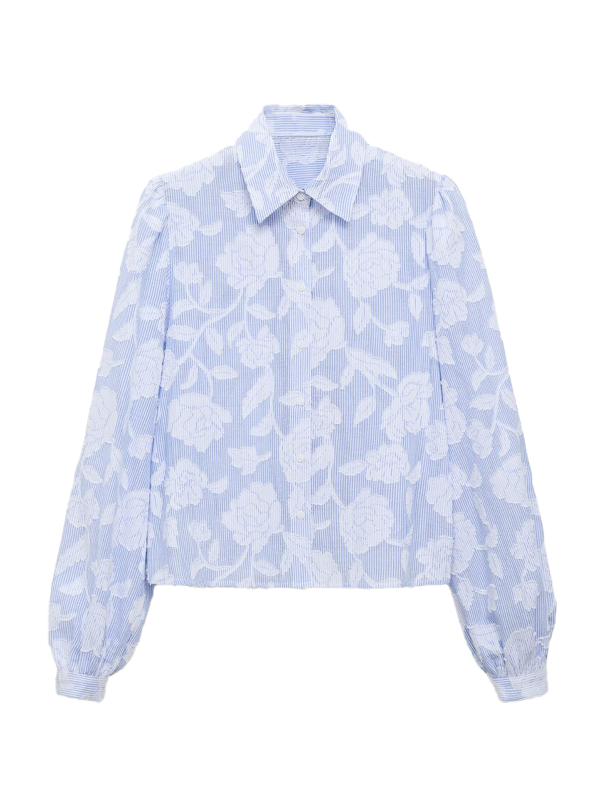 MANGO Halenka 'Palomo' - světlemodrá / bílá, Produkt