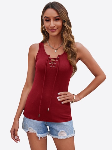 Imily Bela - Top en rojo: frente