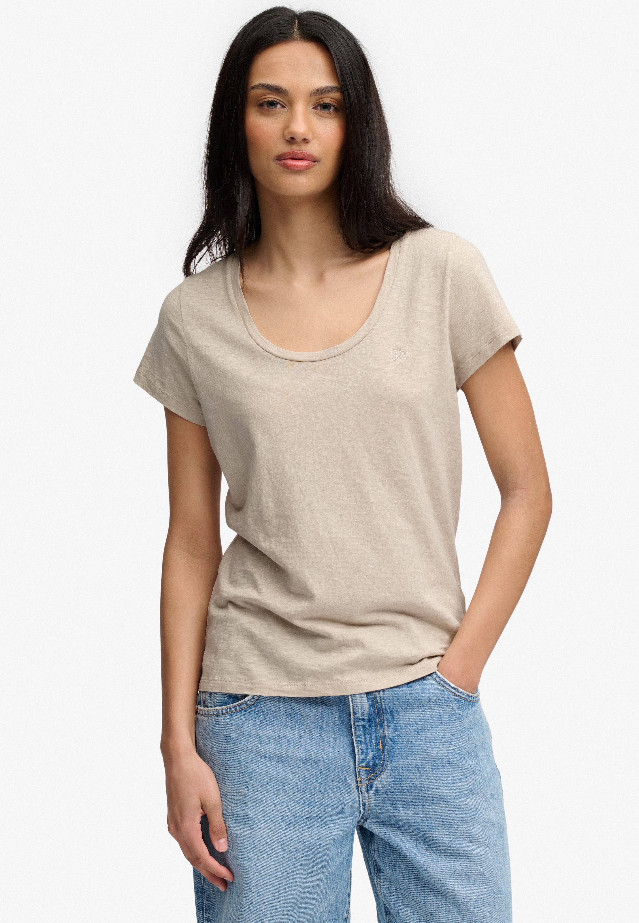 Superdry & Co Shirt 'Studios' in Beige: front
