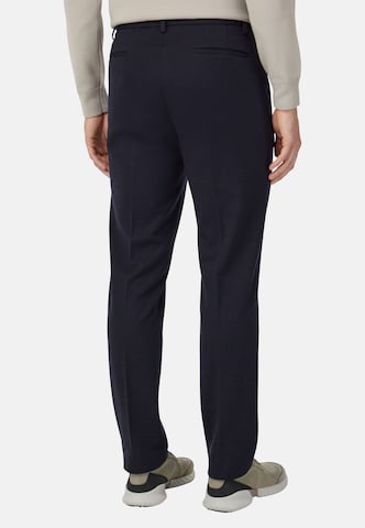 Boggi Milano Regular Bandplooibroek 'B Tech' in Blauw