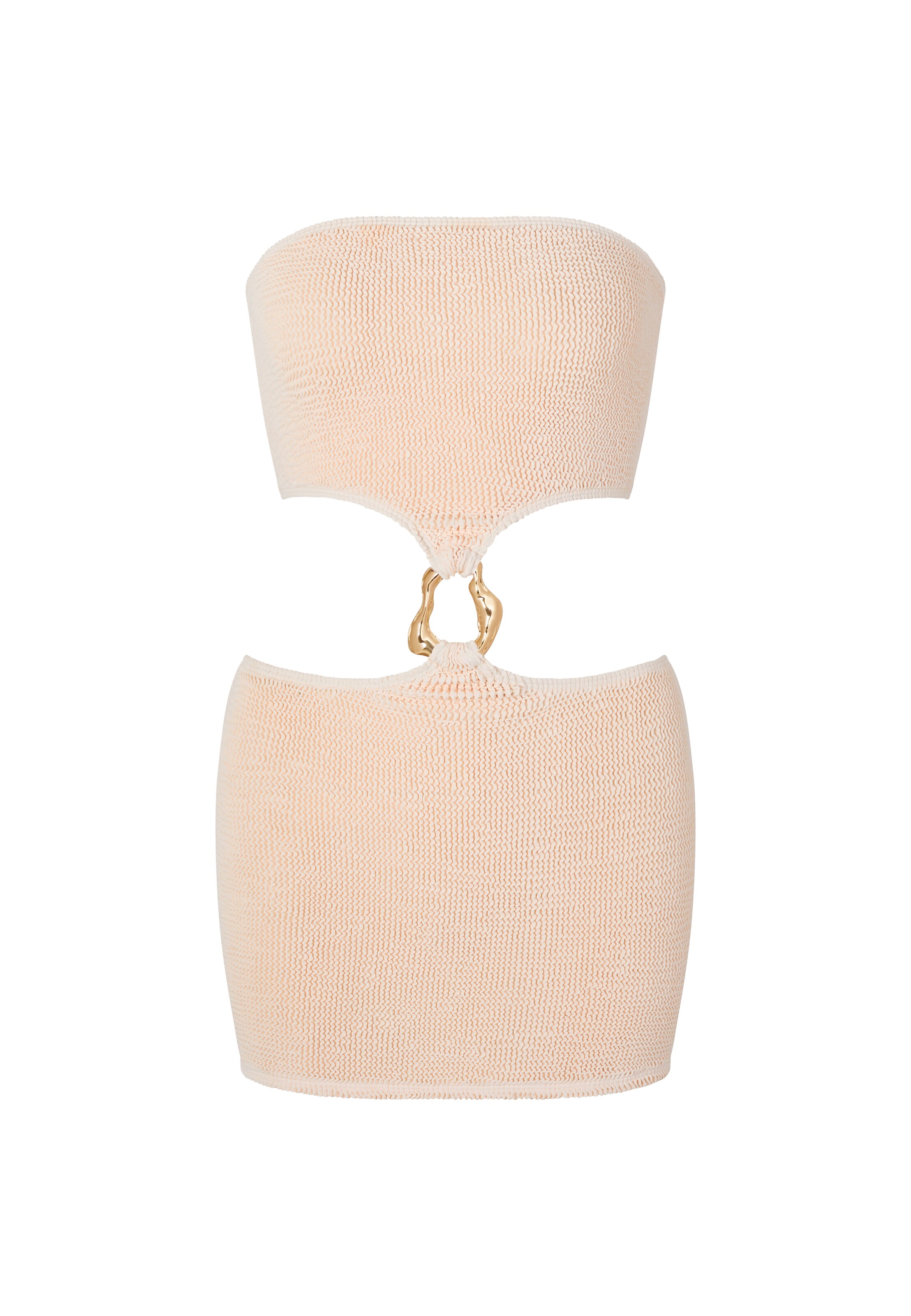 Moda Minx Beach dress 'Scrunch' in Beige: front