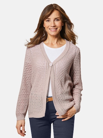 Goldner Knit Cardigan in Beige: front