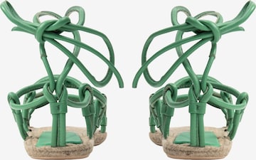 IZIA Sandali s paščki 'Gaya' | zelena barva