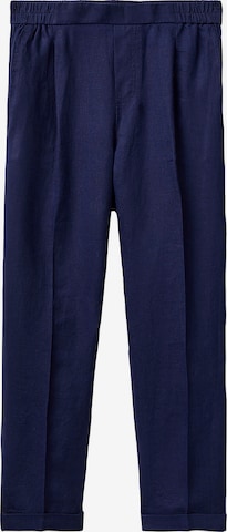 UNITED COLORS OF BENETTON Regular Pleated Pants in Blue: front