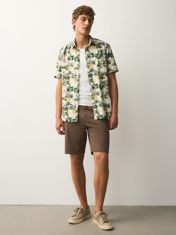 Next Regular Fit Hemd 'Kew Garden' in Beige