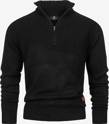 INDICODE JEANS Pullover 'Lokant' in Schwarz: Vorderseite