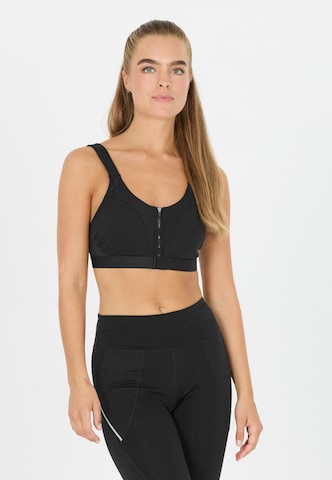 ENDURANCE High support Sport bh 'Crystale' in Zwart: voorkant