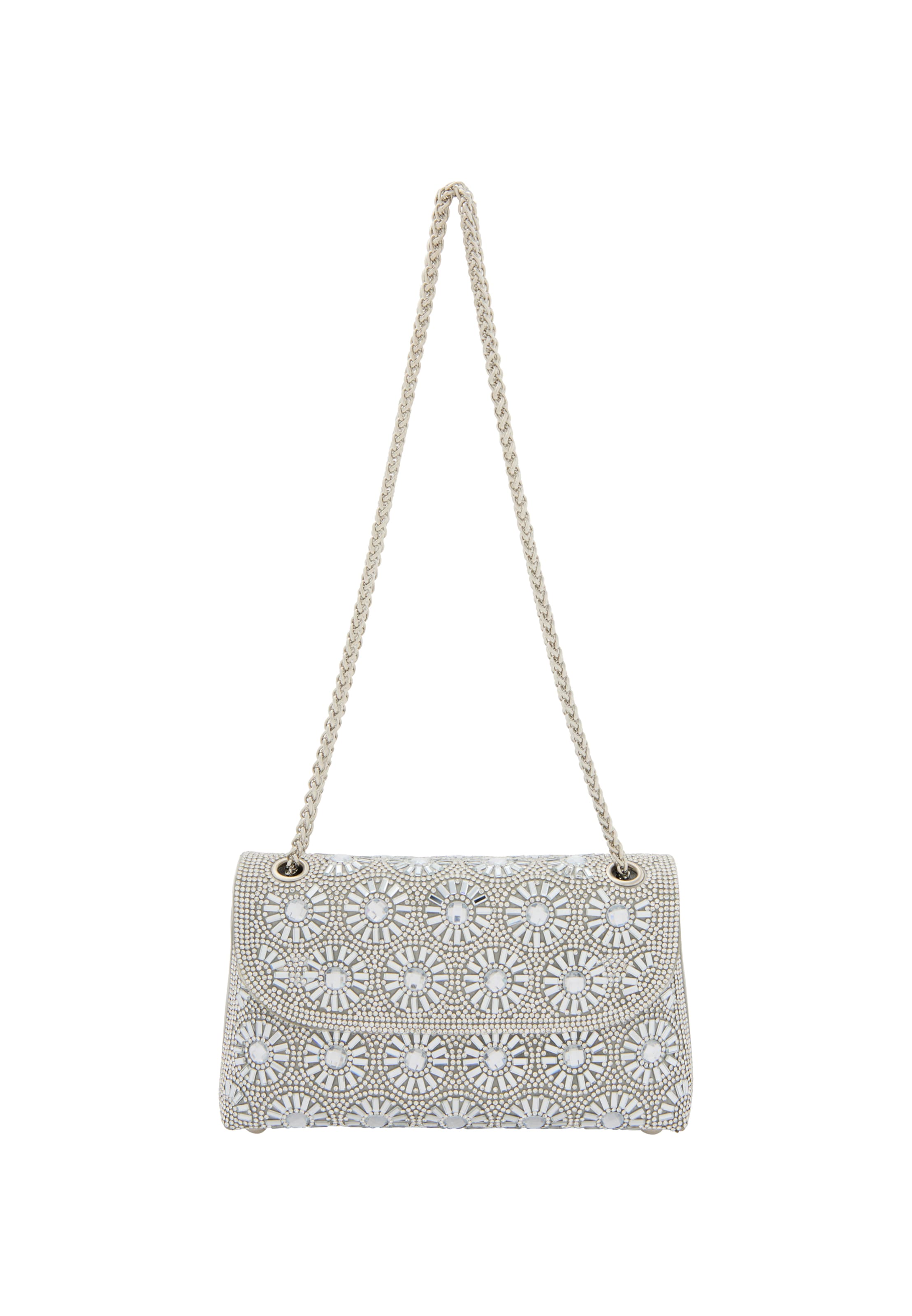 faina Сумка через плечо 'Minaudière' в Серебристый: спереди