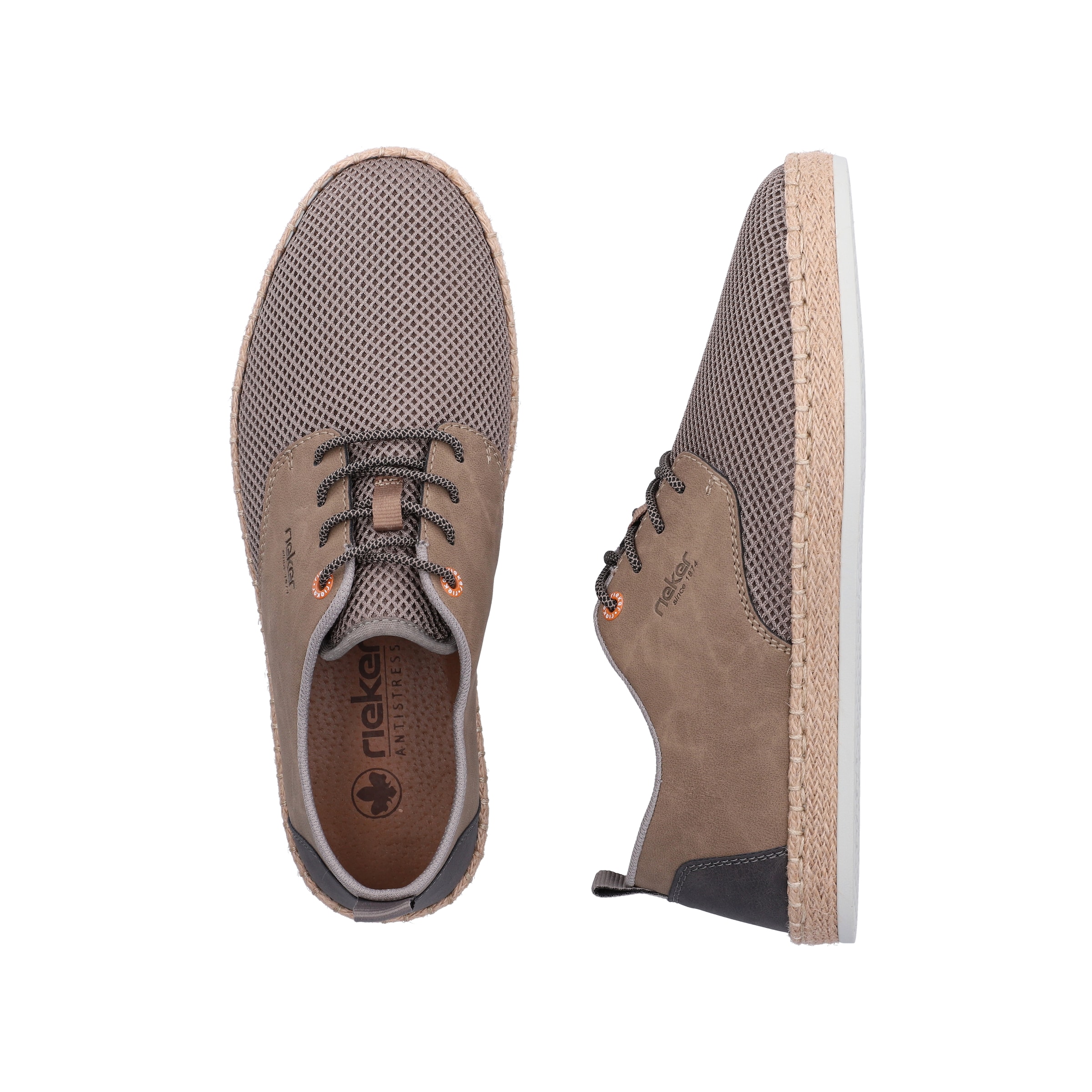 Rieker Schnürschuh in Beige