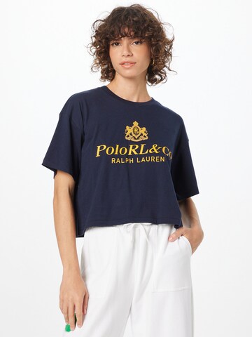 T-shirt Polo Ralph Lauren en bleu : devant