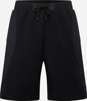 On Regular Trousers in Black: front