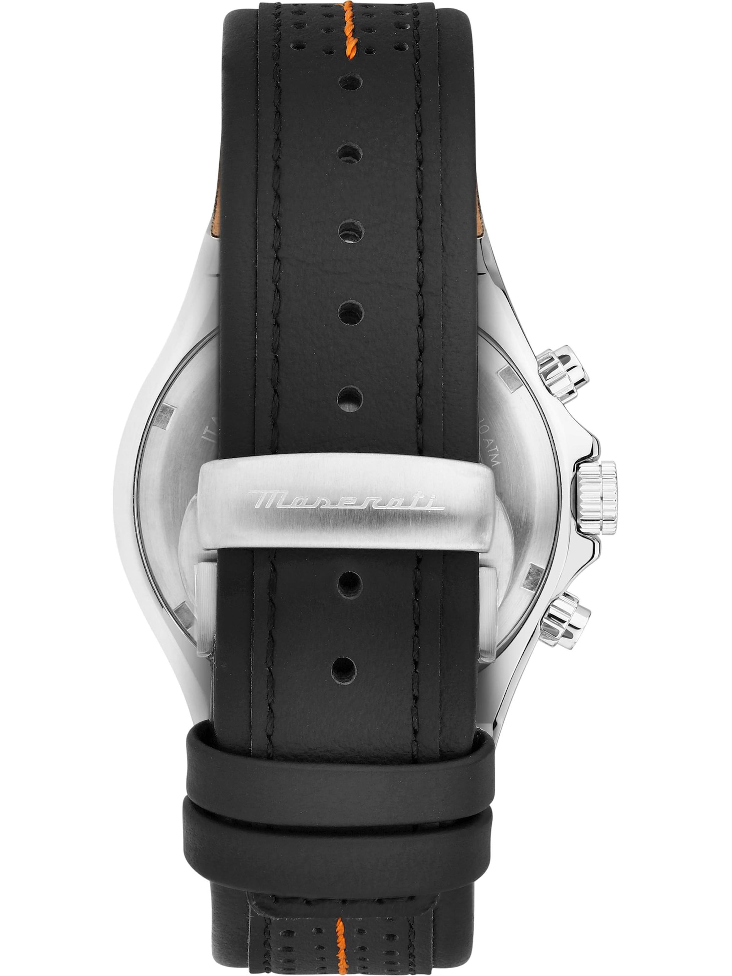 Maserati Analoguhr in Silber