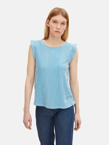 TOM TAILOR Blouse in Blauw: voorkant